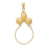 14k Sea Shell Charm Holder